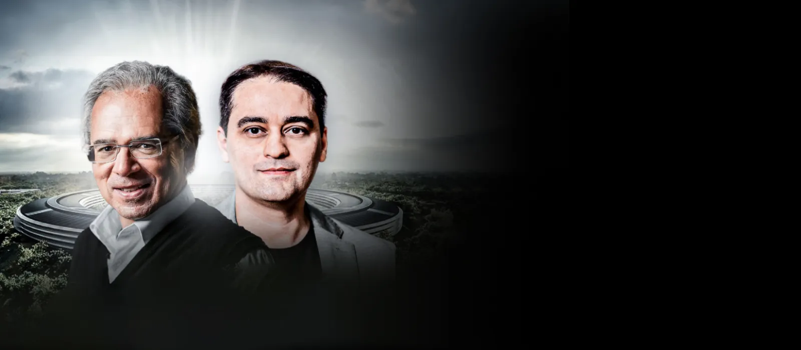 Foto do Paulo Guedes e do Magno Maciel no Vale do Silício